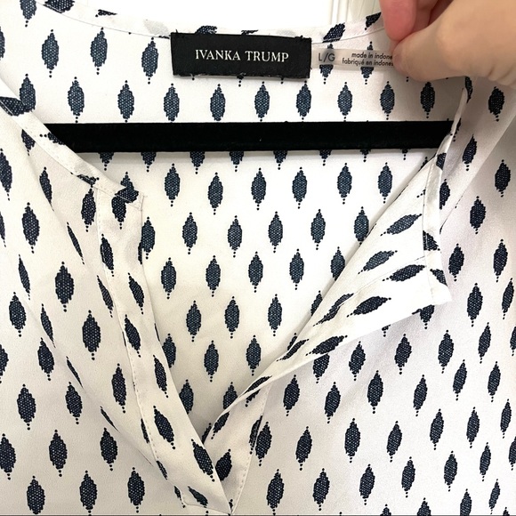 Navy and white blouse - Picture 2 of 3